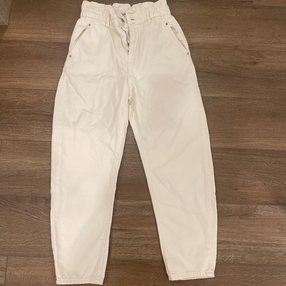 High rise white Zara Jean
